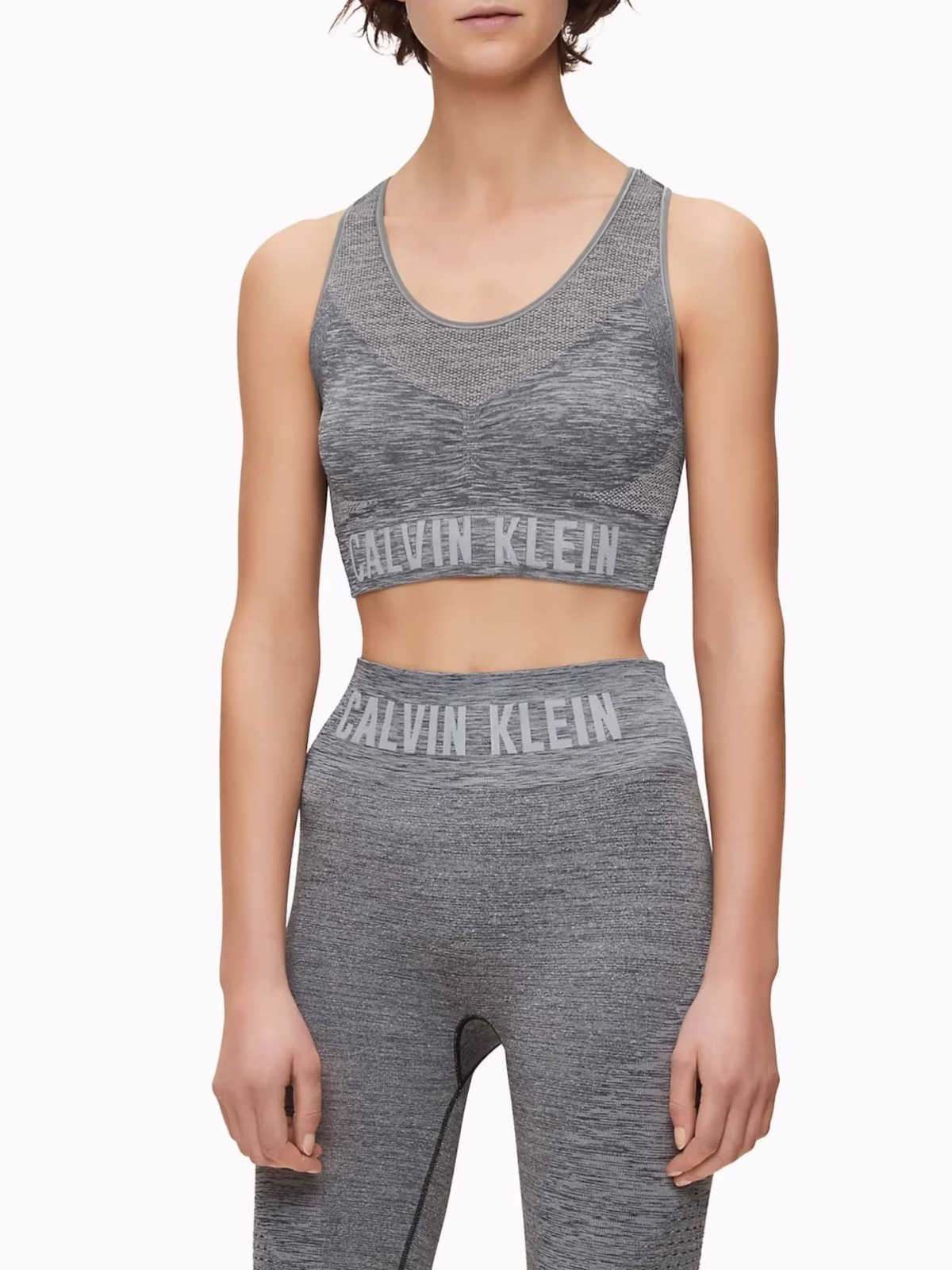 Calvin Klein Спортно Бюстие MED GREY HEATHER - GWS0K133077-077 - Image 4